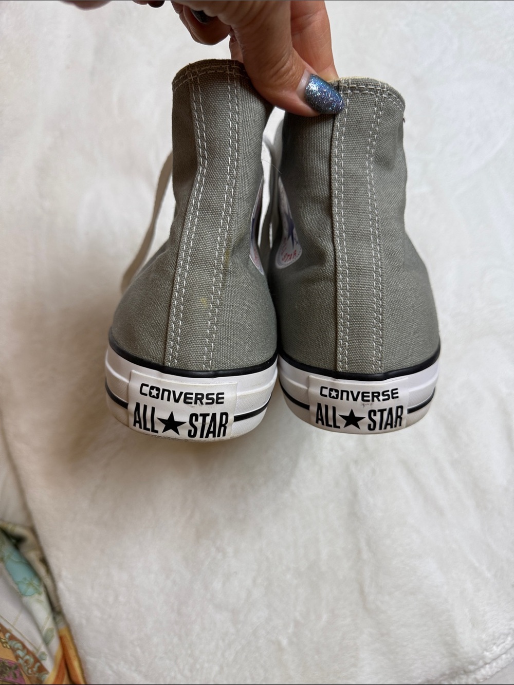 Converse High Top Sneakers in seasonal gray and White - Picture 6 of 10